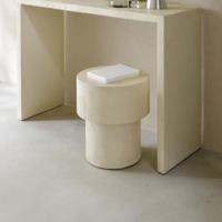 Ethnicraft Ronde Bijzettafel 'Elements' Microcement, 41cm, kleur Off White - thumbnail