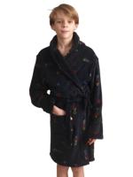 Zwarte kinderbadjas spelcomputer - fleece-140 - thumbnail