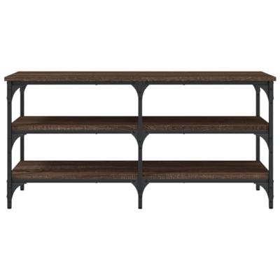 Schoenenbankje 100x38,5x49 cm bewerkt hout bruineikenkleurig