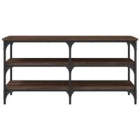 Schoenenbankje 100x38,5x49 cm bewerkt hout bruineikenkleurig - thumbnail