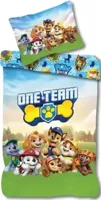 Paw Patrol dekbedovertrek One Team 140 x 200 cm - 70 x 90 cm Katoen - thumbnail
