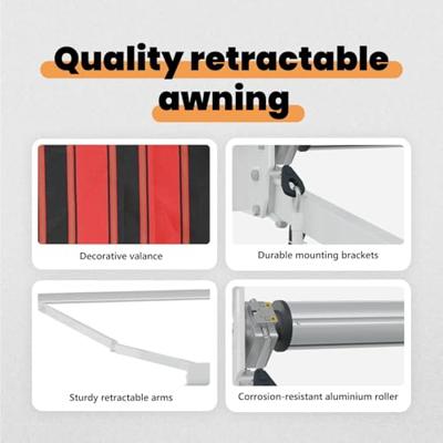 VidaXL Markies oranje en bruin 350 x 250 x 165 cm polyester