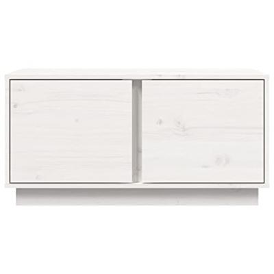 Salontafel 80x50x40 cm massief grenenhout wit