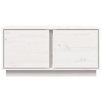 Salontafel 80x50x40 cm massief grenenhout wit - thumbnail