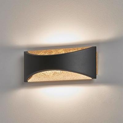 Fischer & Honsel WandlampRio zwart met goud - 30529