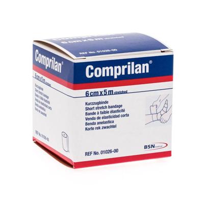 Comprilan Korte rek zwachtel 5m x 6cm 1 Stuks Comprilan Korte rek zwachtel 5m x 6cm 1 Stuks