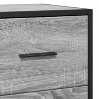 Dressoir 68x35x76 cm bewerkt hout grijs sonoma eikenkleurig - thumbnail