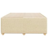 Bedframe zonder matras 120x190 cm stof crèmekleurig - thumbnail