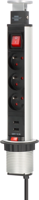 Brennenstuhl Tower Power stekkerdoos met USB | 3-voudig | 2m H05VV-F 3G1,5 | Met schakelaar - 1396201013 - thumbnail