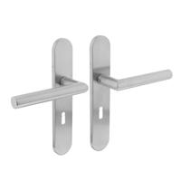 Intersteel Deurkruk Jura hoek 90° op schild sleutelgat 56mm EN1906/4 - RVS - thumbnail