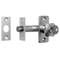 Nemef 2602/4-50 mm blister Insteekgrendel | DM50mm | voorplaat F1 geëloxeerd 22x55mm rechthoekig | F1 geëloxeerde knop | rozet | schoot zamac verzinkt - thumbnail