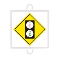 WARNING TRAFFIC SIGN PANEL NO. 4 (PEDESTRIAN GREEN) - thumbnail