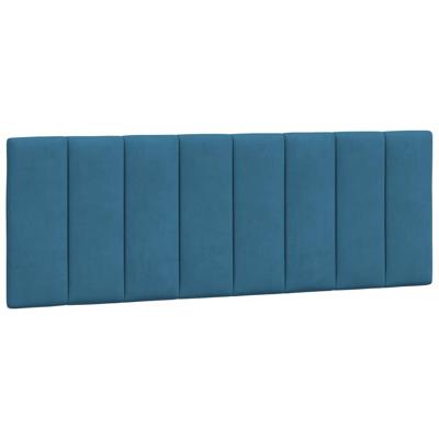 Bedframe met LED zonder matras "Hanko" fluweel blauw 120x200 cm