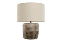 Bureaulamp Home ESPRIT Wit Bruin 50 W 220 V 38 x 38 x 47 cm - thumbnail