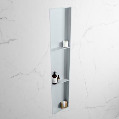 MONDIAZ EASY Nis 149,5x29,5cm in solid surface kleur Clay | Clay. 3 vakken geschikt voor in- of opbouw