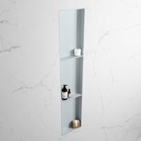 MONDIAZ EASY Nis 149,5x29,5cm in solid surface kleur Clay | Clay. 3 vakken geschikt voor in- of opbouw - thumbnail