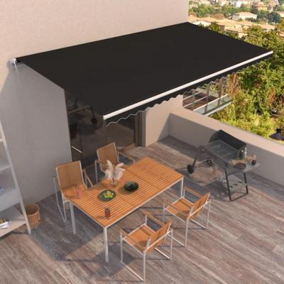 Luifel automatisch uittrekbaar 600x350 cm antracietkleurig Luifel automatisch uittrekbaar 600x350 cm antracietkleurig