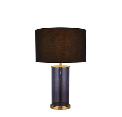 Searchlight SchemerlampTablu blauw/goud met zwarte kap - EU60715