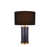 Searchlight SchemerlampTablu blauw/goud met zwarte kap - EU60715 - thumbnail