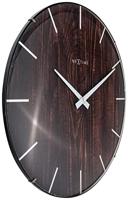 NeXtime ne-3249 wandklok edge-wood-dome dia 35cm kunststof licht bruin - thumbnail