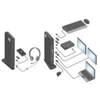 USB 3.2 Gen1 - Docking station - HDMI, DVI - 2x USB 3.2 - 4x USB 2.0 - Ethernet - 2x 3.5mm - thumbnail
