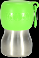 KONG H2O roestvrij staal hond waterfles & huisdier reizen kom, 9.5 oz - groen - thumbnail