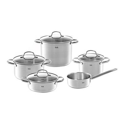 Fissler San Francisco Pannenset 5-delig RVS/Glas Fissler San Francisco Pannenset 5-delig RVS/Glas