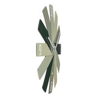 TFA Dostmann 60.3020.04 Wandklok Kwarts 400 mm x 37 mm x 400 mm Groen, Olijf, Bosgroen Slepend uurwerk (geluidsloos) - thumbnail