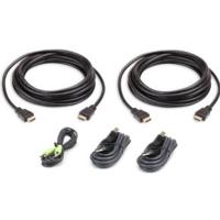 ATEN KVM Aansluitkabel [1x HDMI-stekker, USB-A 2.0 stekker, Jackplug male 3,5 mm - 1x HDMI-stekker, Jackplug male 3,5 mm, USB 2.0 bus B] 3.00 m Zwart - thumbnail