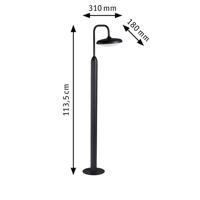 Paulmann 94760 Bollard Nostro LED anthr. Staande buitenlamp LED 10 W Antraciet - thumbnail