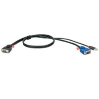 LINDY 33771 KVM aansluitkabel [1x VGA-stekker 1x VGA, USB 2.0-stekker A] 2.00m zwart - thumbnail