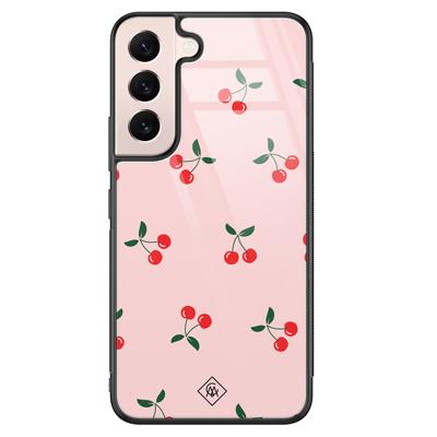 Samsung Galaxy S22 glazen hardcase - Kersjes Samsung Galaxy S22 glazen hardcase - Kersjes