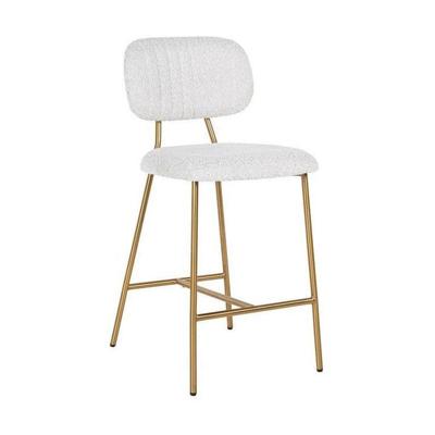 Richmond Barstoel 'Xenia' Bouclé, kleur Wit (zithoogte 66cm) Richmond Barstoel 'Xenia' Bouclé, kleur Wit (zithoogte 66cm)