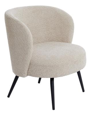 Light & Living Fauteuil 'Dieyda' Bouclé, kleur Beige Light & Living Fauteuil 'Dieyda' Bouclé, kleur Beige