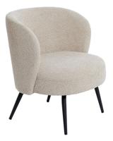 Light & Living Fauteuil 'Dieyda' Bouclé, kleur Beige - thumbnail