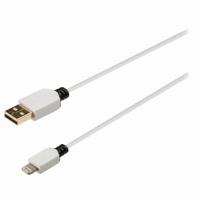 Nedis Lightning Kabel | Apple Lightning 8- Pins naar USB-A Male | 1 m | Grijs / Wit | 1 stuks - CCBW39300WT10 CCBW39300WT10 - thumbnail