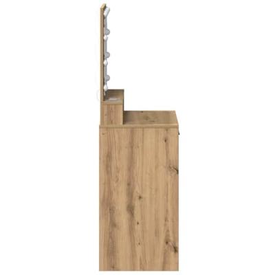 Kaptafel artisanaal eikenkleurig 50 x 41 x 135 cm Bewerkt hout