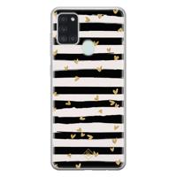 Samsung Galaxy A21s siliconen telefoonhoesje - Hart streepjes - thumbnail