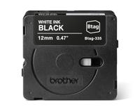 Brother BTAG-335 labelprinter-tape Wit op zwart - thumbnail