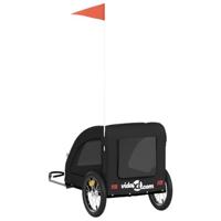 Hondenfietstrailer oxford stof en ijzer zwart - thumbnail