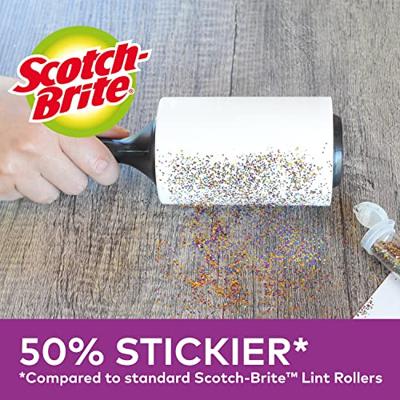 Scotch Brite pluizenkleefroller navulling, extra klevend voor dierenhaar, 48 vellen