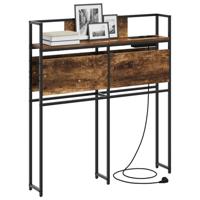 Opberghoofdbord Gerookt eiken 100 cm Bewerkt hout - thumbnail