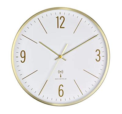 TFA Dostmann 60.3534.53 Wandklok Zendergestuurd 300 mm x 45 mm x 300 mm Goud