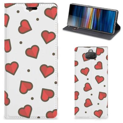 Sony Xperia 10 | Hoesje met Magneet | Hearts