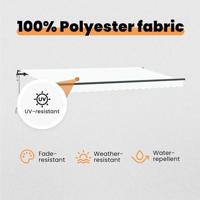 VidaXL Inklapbaar zonnescherm wit 400 x 200 cm stof - thumbnail