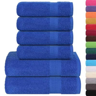 VidaXL 6-delige handdoekenset 360 g/m² 100% katoen blauw VidaXL 6-delige handdoekenset 360 g/m² 100% katoen blauw