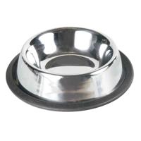 TRIXIE VOERBAK / WATERBAK RVS / RUBBERRING 15 CM 200 ML 4 ST - thumbnail