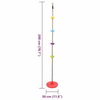 VidaXL Klimtouw multikleur 30 x 30 x 200 cm kunststof - thumbnail