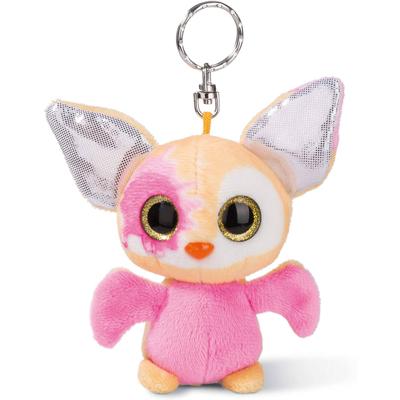 Nici sleutelhanger vleermuis junior 9 cm pluche roze