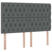 Opslag bed met matras Donkergrijs 140 x 190 cm Nep Leer - thumbnail